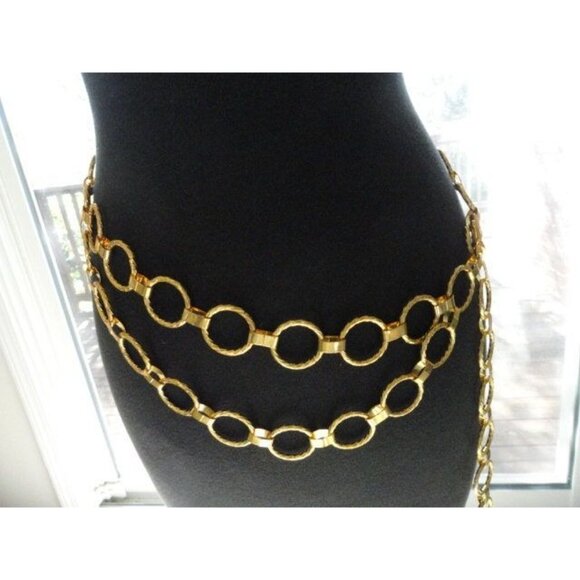 Vintage Handmade 1970\'s Gold Tone Textured \